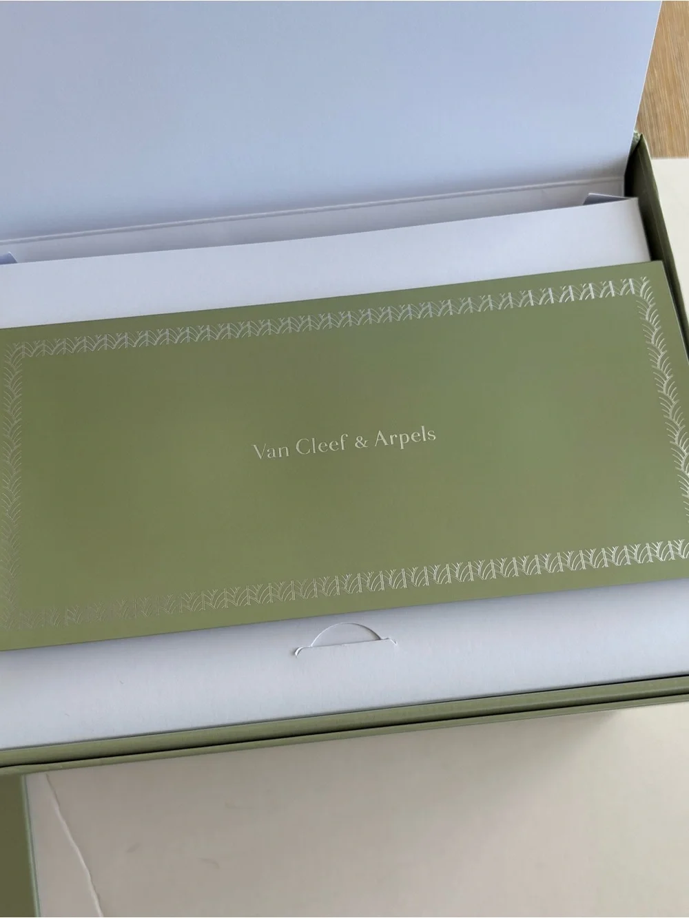 Van Cleef & Arpels Large Slide Out Gift Box and Folio